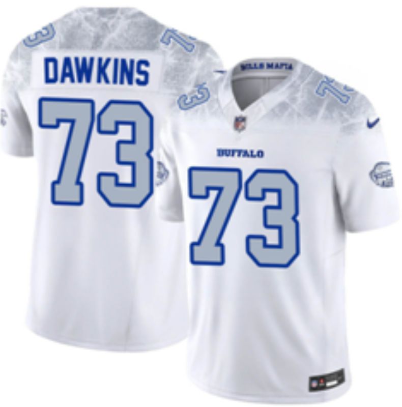 Men Buffalo Bills #73 Dawkins Nike White 2025 Rivalries Collection Limited NFL Jersey
